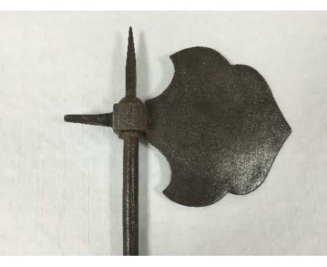 An eighteenth century Eastern cavalryman's axe, length 72cm.