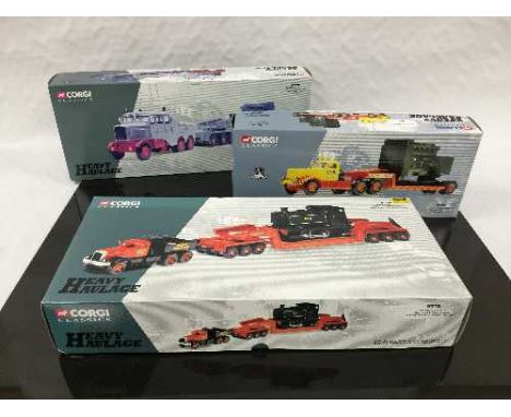 A Corgi Classics Heavy Haulage die-cast model : 17602 Sunter Bros. Ltd. , together with six further Corgi Classics die-cast m