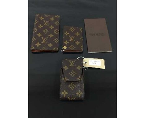 A Louis Vuitton address wallet, monogram canvas, complete with the Louis Vuitton Repertoire/Address booklet (still blank), to