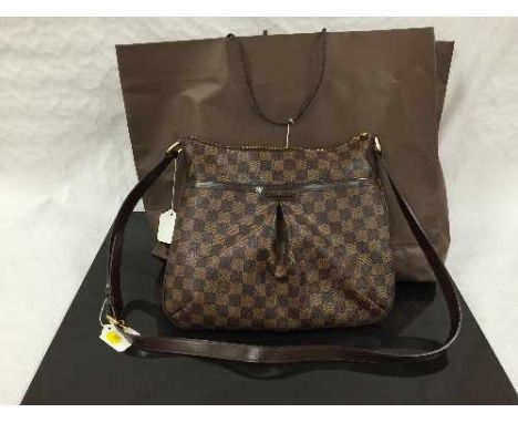 Louis Vuitton : A lady's Bloomsbury PM hand bag, Damier Ebene canvas, with dark brown trim, with zip top,  with shoulder stra