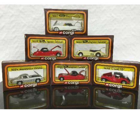 A Corgi 50's Classics die-cast model : 813 1955 MG TF, together with nineteen further die-cast models from the same range, al