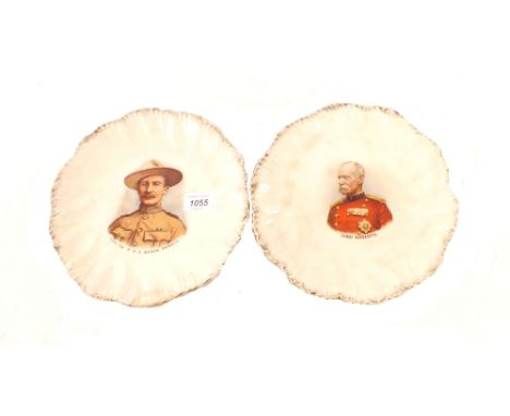 A pair of Boer war era plates, Lord Roberts and Baden-Powell portraits to centres