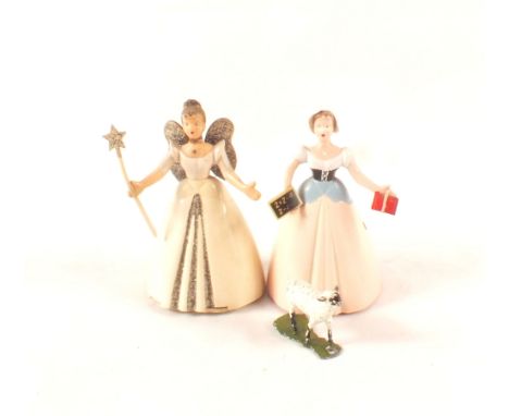Wells Brimtoy clockwork plastic fairy queen plus Mary and her lamb