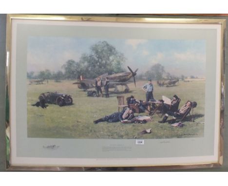 'At Readiness Summer of 40', a signed limited edition (18/850) print by David Shepherd, size of 'print only' 17 1/4" x 32", f