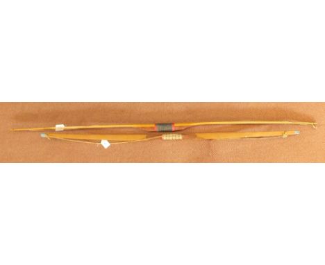 A 'Jaques' 5ft 6" golden arrow bow with another bow