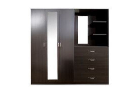 Peru Espresso 3 Door 4 Drawer Combi Wardrobe All 4 Boxes Present