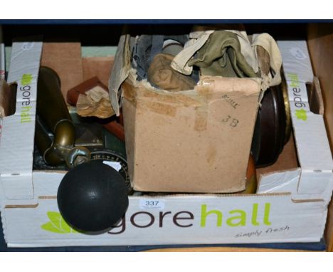 Collectables including military bugle; Lucas ''King of the Road'' car horn; an early RAC car badge; a bubble compass; cannon 