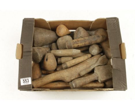 A box of wooden plumbing tools G 