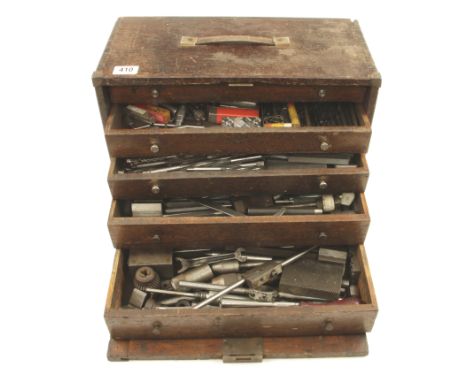 An engineers five drawer chest with tools G 