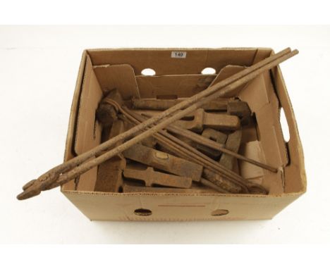 15 blacksmiths tools rusty P
