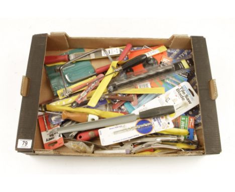 A box of assorted new unused tools and parts in original packaging N 