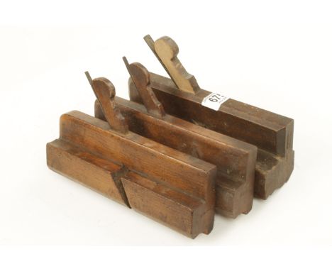 A pair of 5/8" sash planes by NELSON and another moulding plane G 