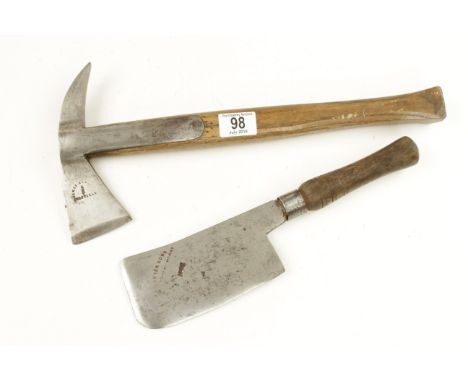 A small chopper by PETER ROSS and a fireman's axe by HOWARTH G+ 