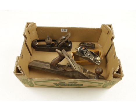 A SARGENT compass plane (replaced lever) RECORD No 05 1/2 and 075 and a STANLEY No 9 1/2 G 