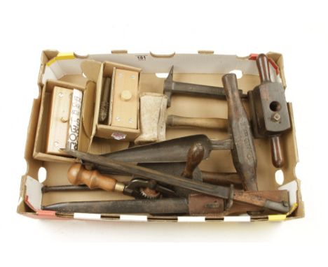 Three screwboxes and other tools G
