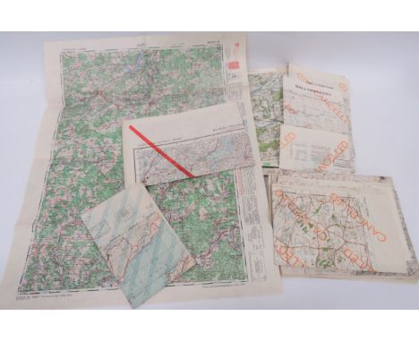 Good Set of Overprinted Army Of Occupation Maps of Germany captured German maps of Ireland and Wales and Europe with Cancelle