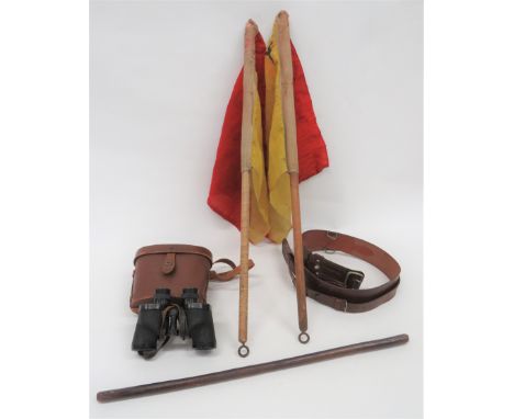 Small Selection of Various Equipment consisting pair of 1944 dated, 6 x 30 binoculars with maker Nash-Kelvinator. Complete in
