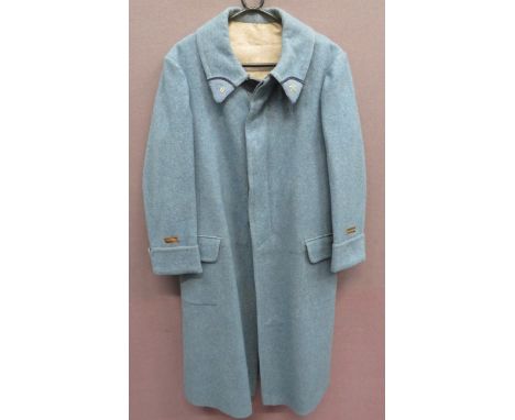 WW1 French Other Ranks Horizon Blue Greatcoat light horizon blue, woollen, single breasted, long coat. Large, turn over colla