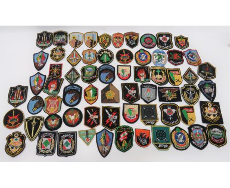 Good Selection of Lebanese Army Badges 3rd pattern examples of cloth embroidery shields including Special Forces ... Navy ...