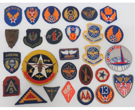 Small Selection of American Formation Badgesincluding large embroidery Bomber Group breast badge ... Bullion embroidery 748th