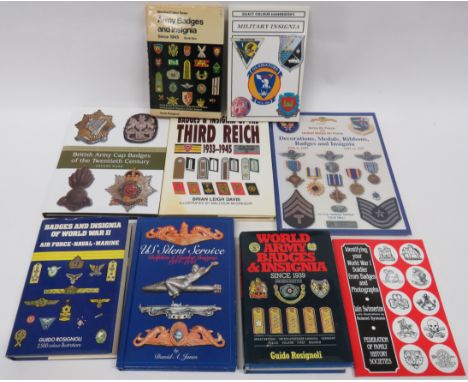 Selection of Various Badge Orientated Books including US Silent Service Submarine Badges ... Badges &amp; Insignia Of The Thi
