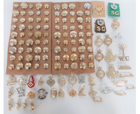 Small Selection of Anodised Collar, Titles and Buttonscollars include QC Royal Canadian Mounted Police ... QC Loyal Regiment 