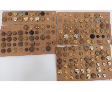 Good Selection of Corps Buttonsincluding gilt Reconnaissance Corps ... Brass, KC Army Cyclist Corps ... Small, brass, KC Tank