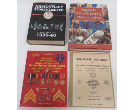 Selection of Various Badge Orientated Books consisting Encyclopaedia Of United States Army Insignia &amp; Uniforms ... Unifor