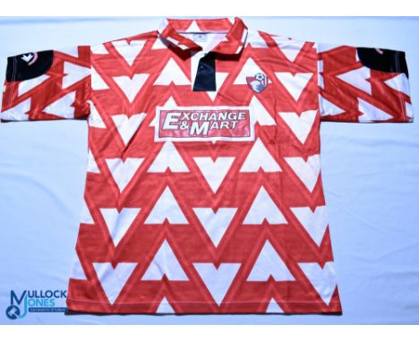 1992-1993 Bournemouth FC home football shirt - Matchwinner / Exchange &amp; Mart. Size 38/40, short sleeves