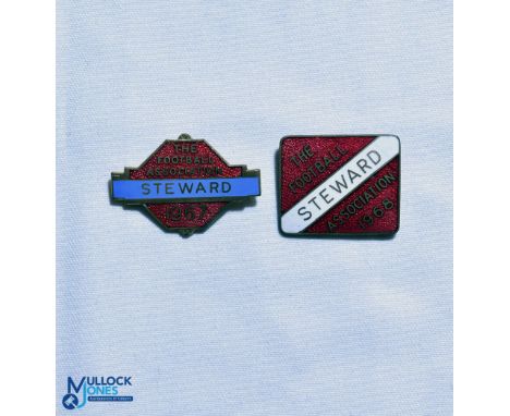 1967 + 1968 The Football Association Steward FA Enamel Badges, both pin backed (2)