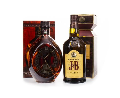 DIMPLE 15 YEARS OLD - ONE LITRE Blended Scotch Whisky One litre, 43% volume, in carton. J&amp;B RESERVE AGED 15 YEARS Blended