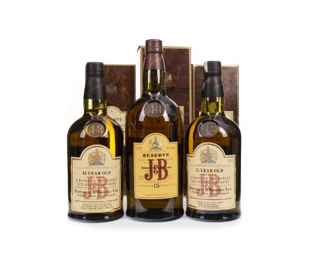 J&amp;B RESERVE AGED 15 YEARS - ONE LITRE Blended Scotch Whisky One litre, 43% volume, in carton. J&amp;B RESERVE AGED 15 YEA
