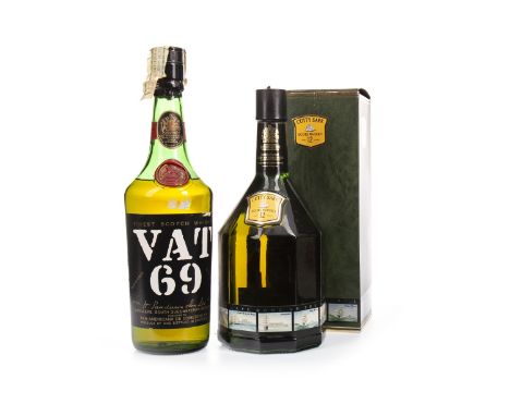 CUTTY SARK AGED 12 YEARS - ONE LITRE Blended Scotch Whisky One litre, 43% volume, in carton. VAT 69 Blended Scotch Whisky 75c