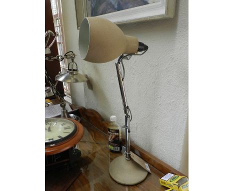 A mid 20th century angle poised desk lamp. H.62cm 