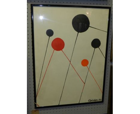 Alexander Calder (1898-1976), 20th century American school, 'Balloons', polychromatic lithograph, signed and dated 68. H.76cm