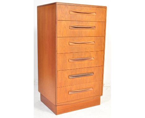 G Plan - "Fresco" Range - A retro vintage mid 20th century circa 1960's teak G-Plan "Fresco" chest of drawers having a straig