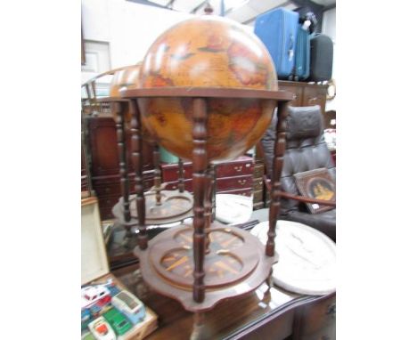 A globe drinks cabinet, a/f.