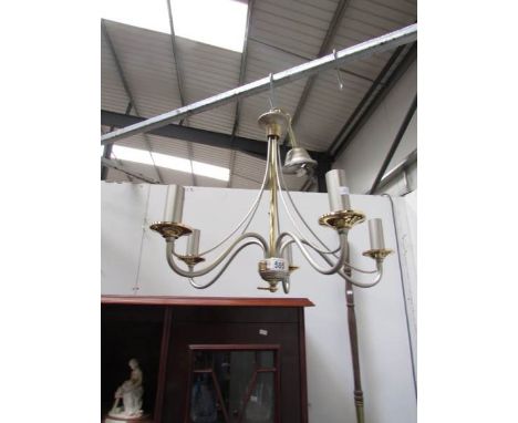 A 5 lamp ceiling light,