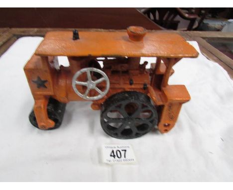 A cast metal Huber traction engine,.