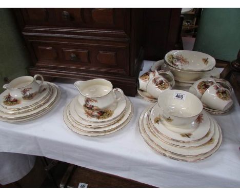 42 pieces of Alfred Meakin Hunting Scene dinner ware.