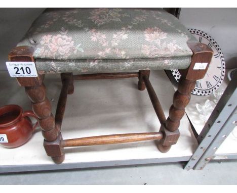 An oak foot stool.