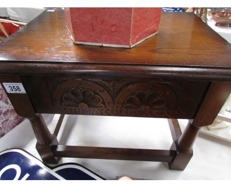 An oak stool.