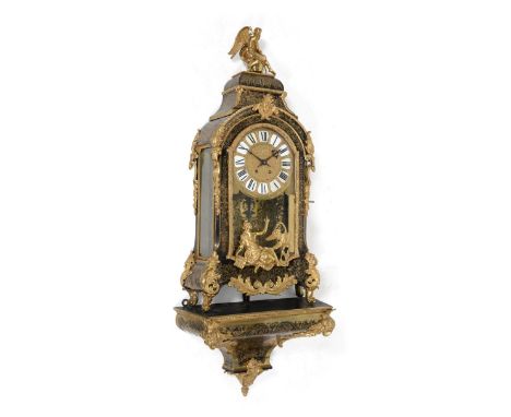 An Impressive Large Ormolu Mounted ''Boulle'' Striking Bracket Clock, circa 1880, the elaborate case surmounted by a father o