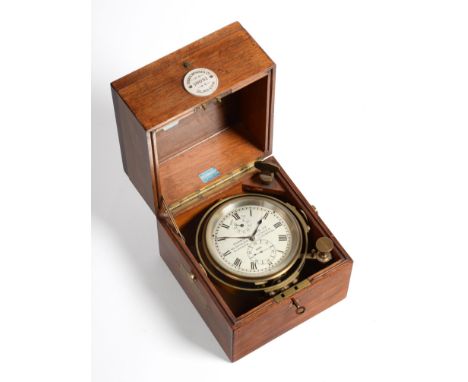 A Two Day Marine Chronometer, signed Dobbie McInnes Ltd, Glasgow, no.10031, circa 1890, three tier case with side concealed h