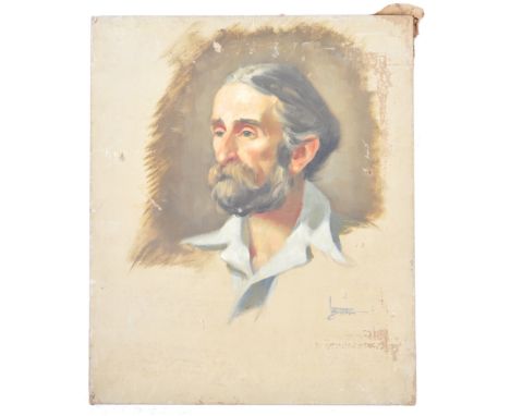 Leonard Boden (1911-1999) - British Artist - oil on canvas portrait study painting of a bearded gentleman - likely a subject 