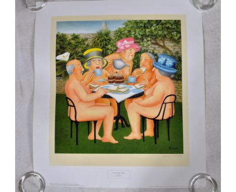 Beryl Cook ( British 20th Century ) - Alexander Gallery Publications Ltd - A good limited edition signed print entitled ' Tea
