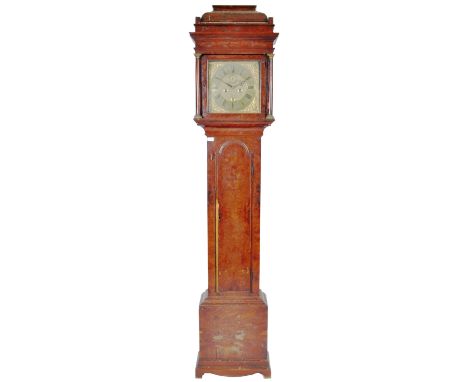 A rare antique 18th Century Georgian burl / burr yew and solid yew wood 8 Day longcase grandfather clock by Hugh Willis of Su