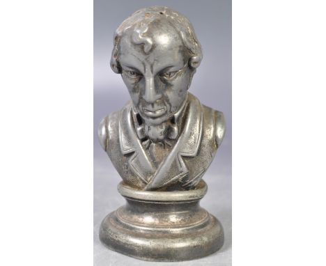 Political Interest - An antique 19th Century English Victorian pewter sander in the form of British Prime Minister Benjamin D