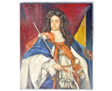 After Sir Godfrey Kneller (1646-1723) - An oil on canvas portrait painting study depicting&nbsp;Charles Sackville, 6th Earl o