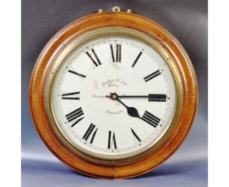 Gent &amp; Co Ltd Leicester 'Parsons Patent' - A antique early 20th Century English mahogany cased hanging slave clock of cir